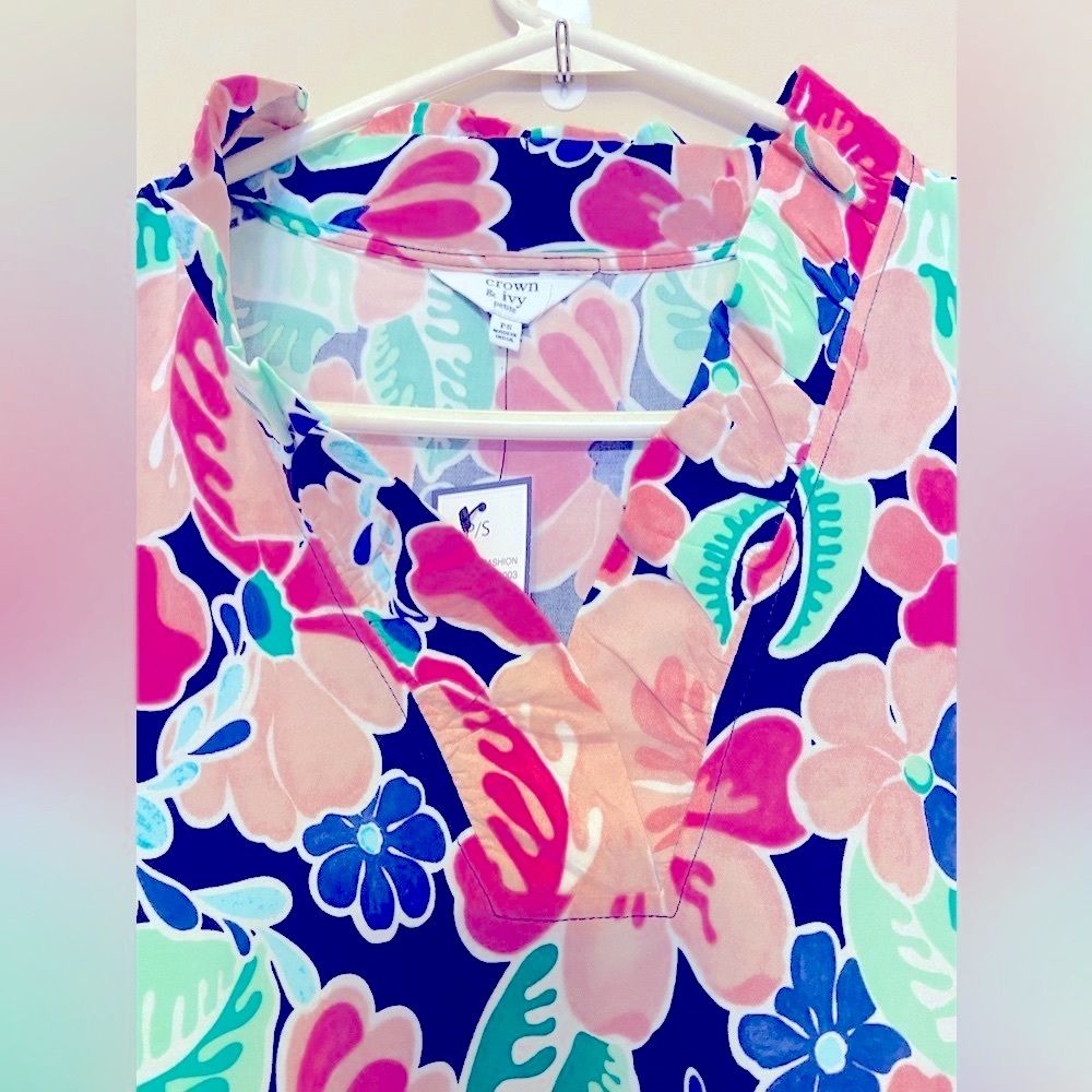 New crown & ivy, w/Pockets Sz-SP Joyful Colors Flowers, Super Soft & Lightweight - Picture 15 of 16